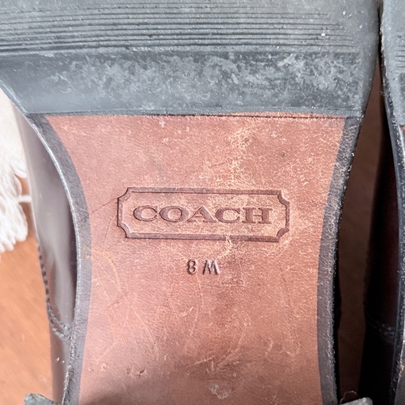 COACH | Vintage 1990s Leather Loafers with Block Heel Size 8M - Picture 2 of 11